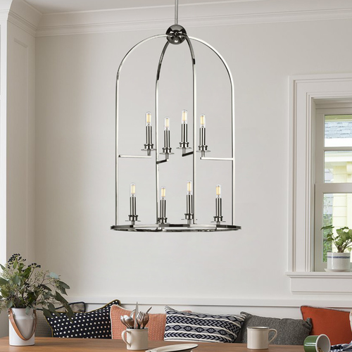 Progress Lighting Seneca Polished Nickel 8-Light Pendant by Progress Lighting P500122-104