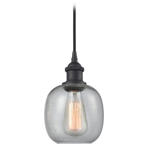 Innovations Lighting Innovations Lighting Belfast Matte Black Mini-Pendant Light with Globe Shade 516-1P-BK-G104