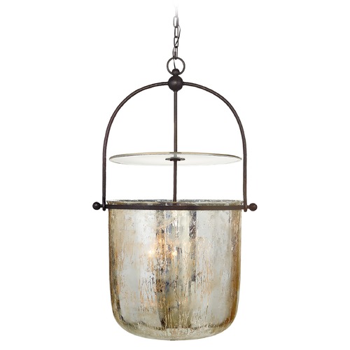 E.F. Chapman Lorford Smoke Bell Lantern in Aged Iron by Visual Comfort Signature