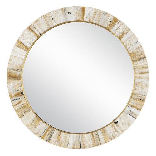 Niva Round 24-Inch Decorative Mirror