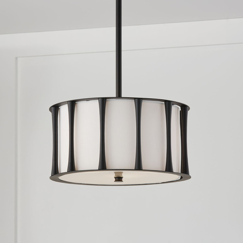 Capital Lighting Bodie 15-Inch Convertible Pendant in Matte Black by Capital Lighting 244631MB
