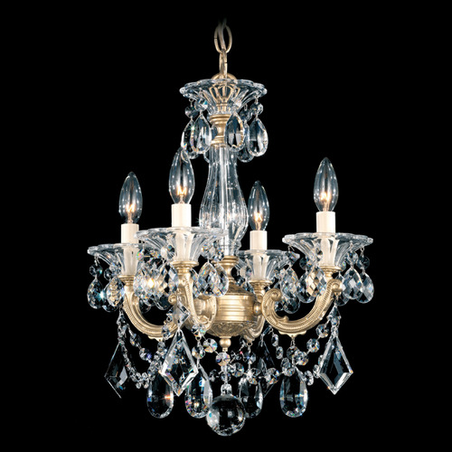 Schonbek Worldwide Lighting La Scala Heirloom Gold Crystal Chandelier