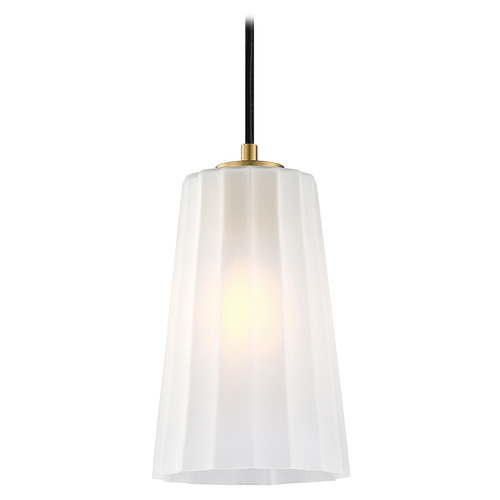 Designers Fountain Liana Brushed Gold Mini-Pendant Light with Conical Shade