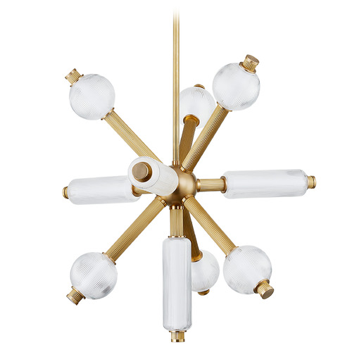 Corbett Lighting Atom Vintage Brass LED Chandelier