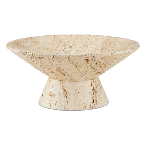 Currey and Company Lubo Natural Travertine Bowl