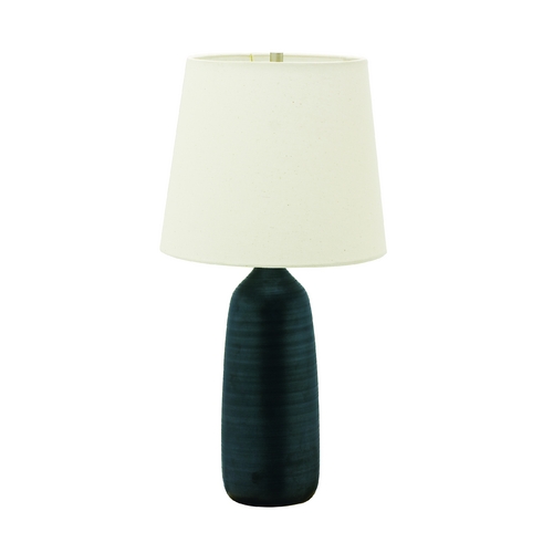 Scatchard Stoneware Table Lamp in Black Matte by House of Troy Lighting