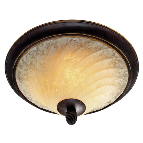 Golden Lighting Torbellino Cordoban Bronze Flush Mount by Golden Lighting 8106-FM CDB