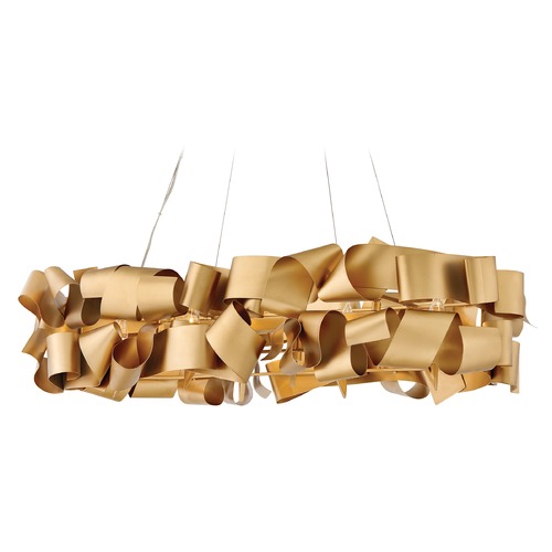 Delfina 40-Inch Oval Chandelier in Deluxe Gold by Fredrick Ramond