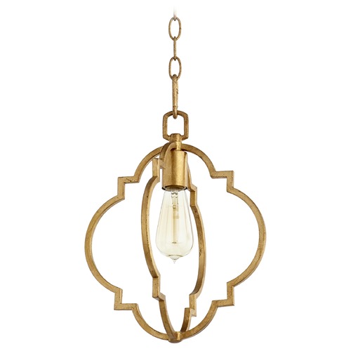 Dublin Gold Leaf Pendant by Quorum Lighting