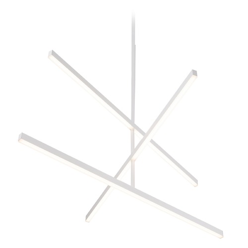 Modern White LED Pendant with Frosted Shade 3000K 5136LM by Kuzco Lighting