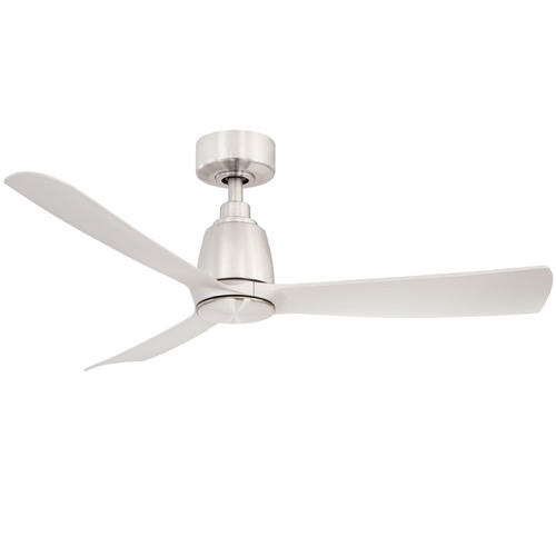Fanimation Fans Kute 44 Brushed Nickel Ceiling Fan Without Light