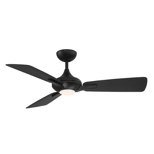Modern Forms Mykonos Matte Black LED Ceiling Fan with Light