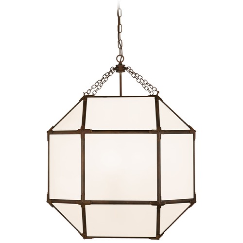 Visual Comfort Signature Collection Suzanne Kasler Morris Large Lantern in Antique Zinc by Visual Comfort Signature SK5010AZWG