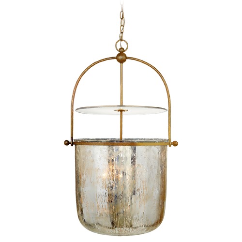 Visual Comfort Signature Collection E.F. Chapman Lorford Smoke Lantern in Gilded Iron by Visual Comfort Signature CHC2271GIMG