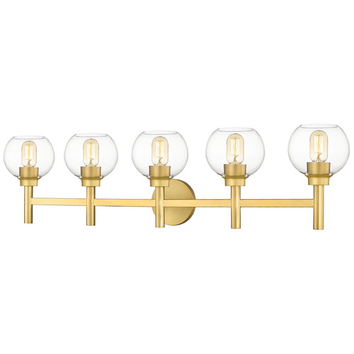 Z-Lite Sutton Brushed Gold Bathroom Light by Z-Lite 7502-5V-BG