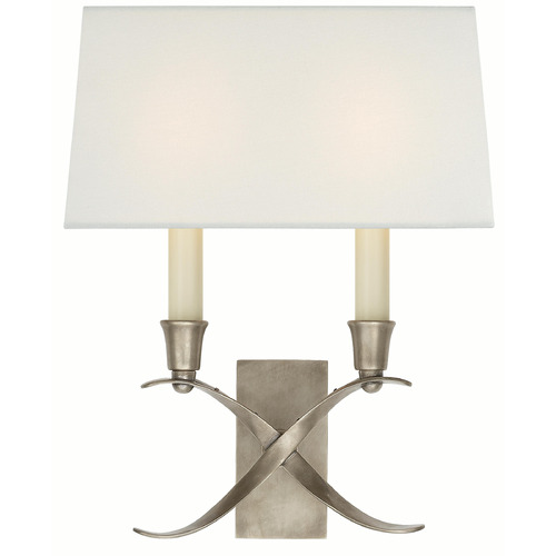 Visual Comfort Signature Collection Visual Comfort Signature Collection Chapman & Myers Cross Bouillotte Antique Nickel Sconce CHD1190AN-L