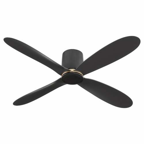 Oxygen Myriad 56-Inch Hugger Smart Fan in Black & Brass by Oxygen Lighting 3-124-15