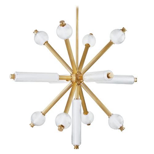 Corbett Lighting Atom Vintage Brass LED Chandelier