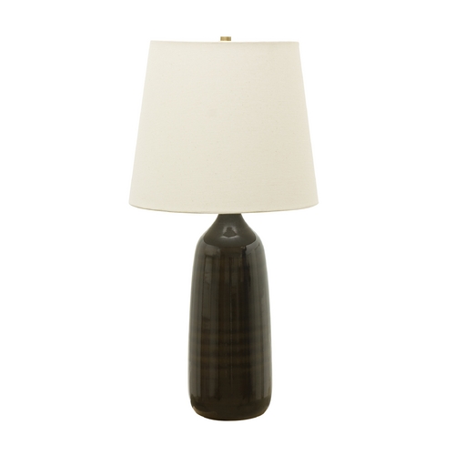 House of Troy Lighting Scatchard Stoneware Table Lamp in Brown Gloss by House of Troy Lighting GS101-BR