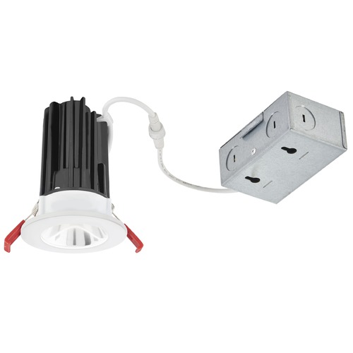 2'' LED Canless 15W White/Chrome Recessed Downlight 3000K 24Deg IC Rated By Recesso