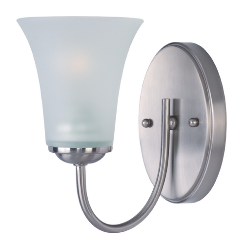 Maxim Lighting Logan Satin Nickel Sconce by Maxim Lighting 10051FTSN