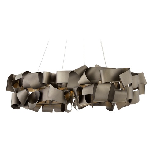 Delfina Oval Chandelier in Metallic Matte Bronze by Fredrick Ramond