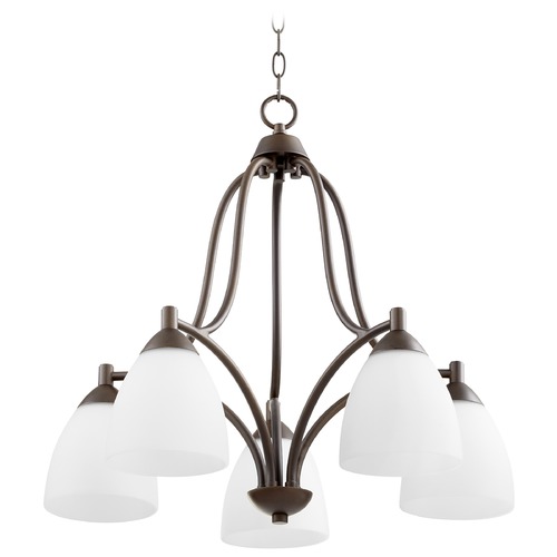 Quorum Lighting Barkley Oiled Bronze Chandelier by Quorum Lighting 6369-5-86