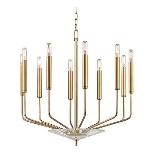 Gideon Aged Brass Chandelier by Hudson Valley Lighting