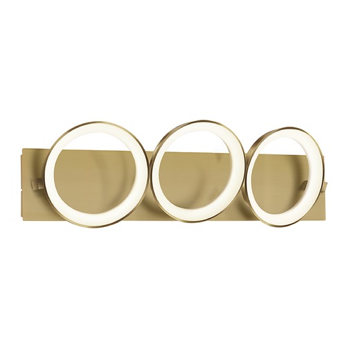 Oros Antique Brass LED Vertical Bathroom Light by Kuzco Lighting