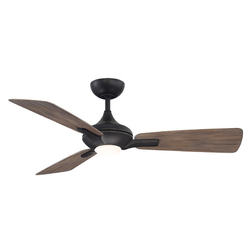 Modern Forms by WAC Lighting Modern Forms Mykonos Oil Rubbed Bronze & Barn Wood LED Ceiling Fan with Light FR-W1819-52L27OBBW