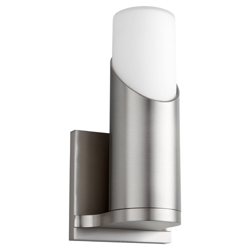 Ellipse LED Glass Wall Sconce in Satin Nickel by Oxygen Lighting