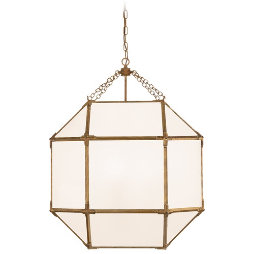 Visual Comfort Signature Collection Suzanne Kasler Morris Large Lantern in Gilded Iron by Visual Comfort Signature SK5010GIWG