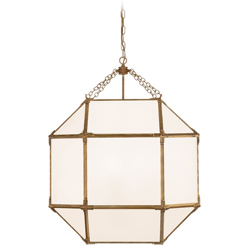 Suzanne Kasler Morris Large Lantern in Gilded Iron by Visual Comfort Signature