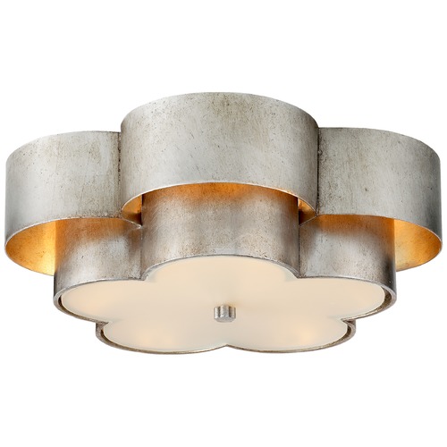 Visual Comfort Signature Collection Aerin ARABelle Large Flush Mount in Silver Leaf by Visual Comfort Signature ARN4307BSLFG