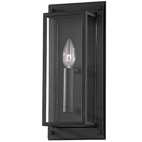 Troy Lighting Winslow Textured Black Outdoor Wall Light