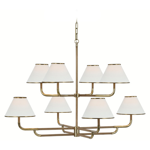 Visual Comfort Signature Collection Marie Flanigan Rigby Chandelier in Brass & Oak by VC Signature MF5057SBNOL
