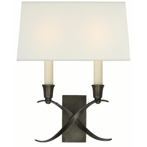 Visual Comfort Signature Collection Chapman & Myers Cross Bouillotte Bronze Sconce