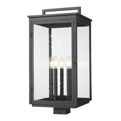 Z-Lite Hartwell Sand Black Post Light