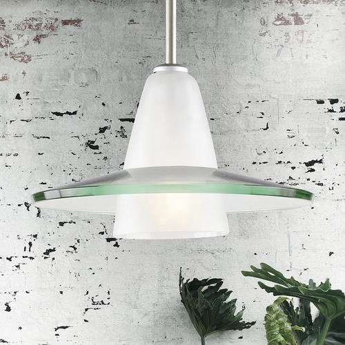 Contemporary 12-Inch Pendant in Brushed Nickel by Progress Lighting