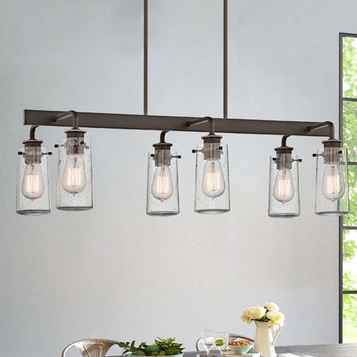 Braelyn 6-Light Linear Chandelier in Olde Bronze by Kichler Lighting