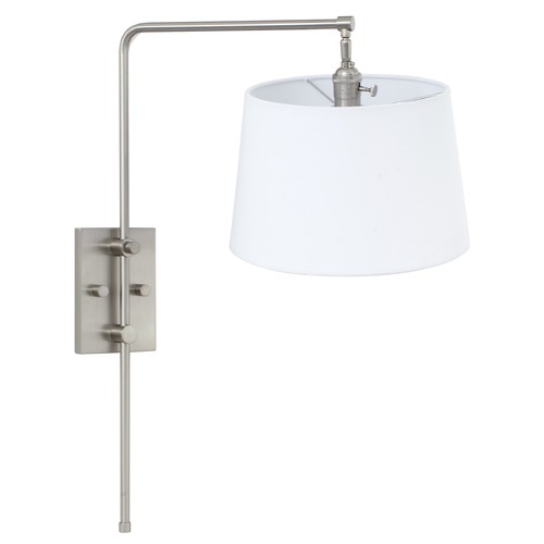 Crown Point Satin Nickel Swing-Arm Lamp by House of Troy Lighting