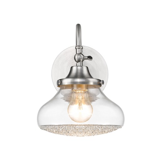 Golden Lighting Asha Wall Sconce in Pewter by Golden Lighting 3417-BA1PW-CC