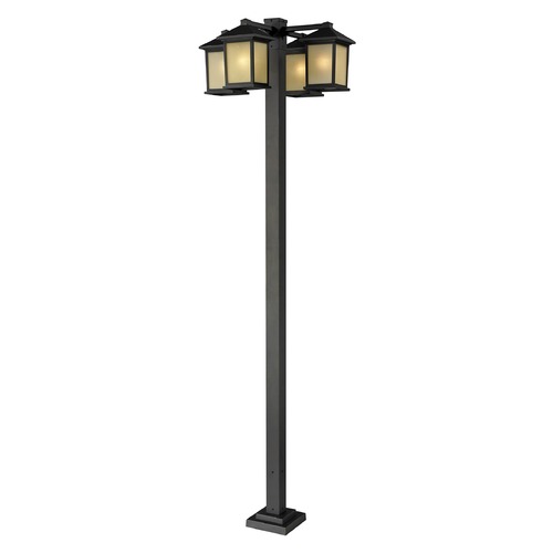 Z-Lite Holbrook Oil Rubbed Bronze Post Light by Z-Lite 507-4-536P-ORB