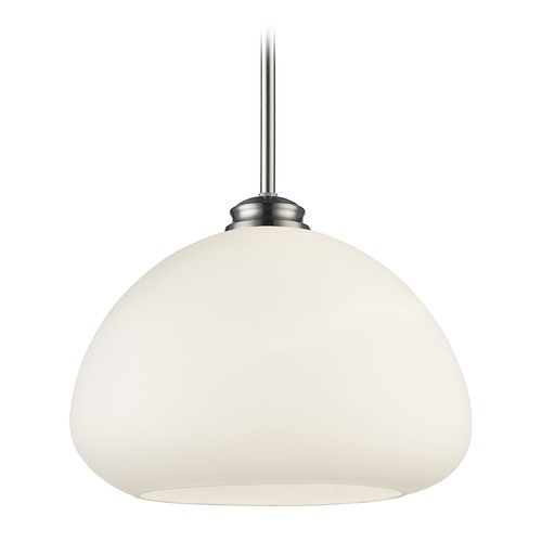 Z-Lite Z-Lite Amon Brushed Nickel Pendant Light with Bowl / Dome Shade 721P13-BN