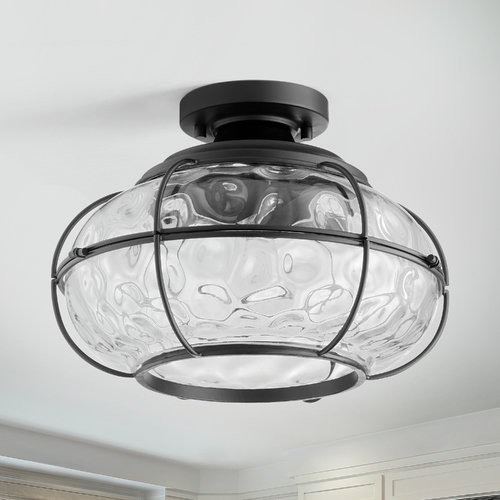 Quorum Lighting Hudson Noir Semi-Flush Mount by Quorum Lighting 3375-13-69