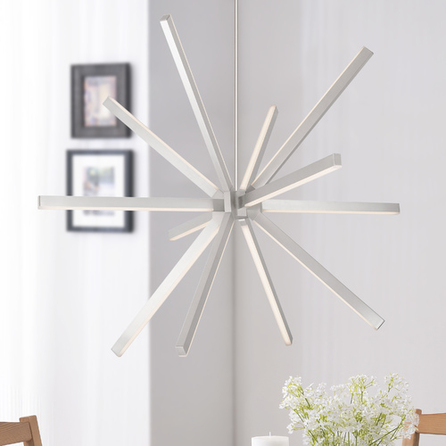 Mid-Century Modern Brushed Nickel LED Pendant 3000K 5040LM by Kuzco Lighting