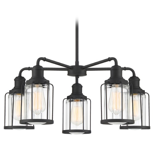 Ludlow Earth Black Chandelier by Quoizel Lighting