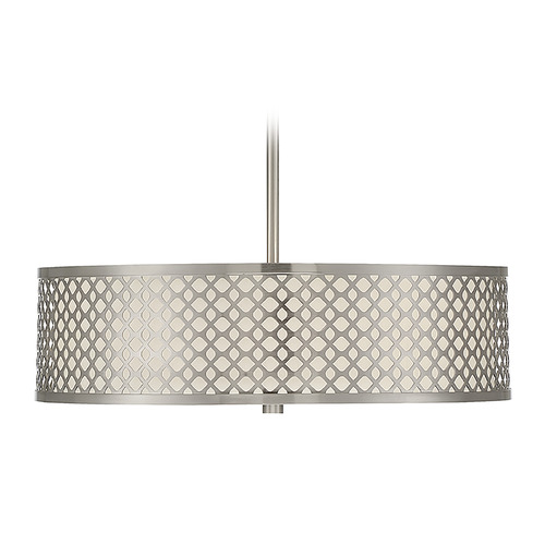 Meridian 18-Inch Drum Pendant in Brushed Nickel by Meridian M70108BN