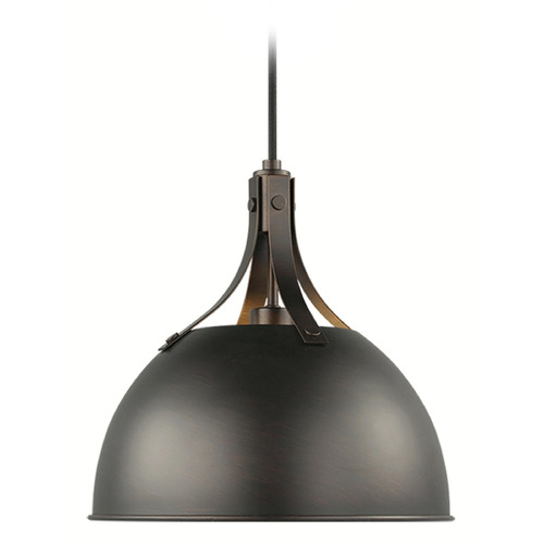 Visual Comfort Studio Collection Visual Comfort Studio Collection Rockland Bronze Pendant Light with Bowl / Dome Shade 6524201-710