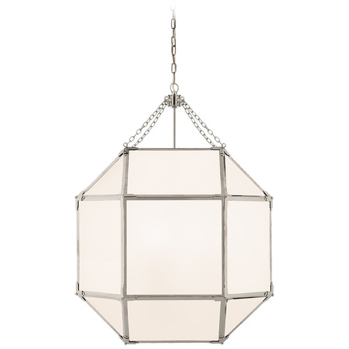 Visual Comfort Signature Collection Suzanne Kasler Morris Lantern in Polished Nickel by Visual Comfort Signature SK5010PNWG